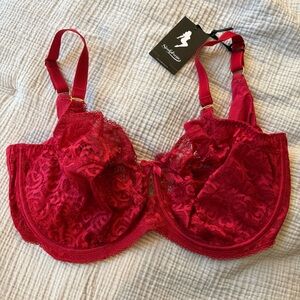 Sculptresse Lace Red Bra